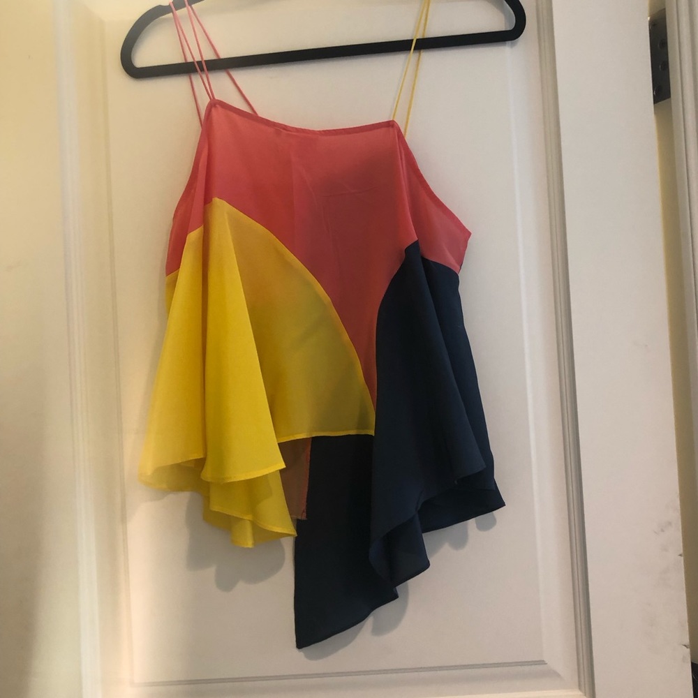Color Blocker Flowy Tank Top - Picture 2 of 5